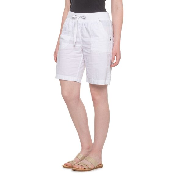NEW Telluride Clothing Company Marguerita Bermuda Shorts - 9” white 164sn - Picture 1 of 4